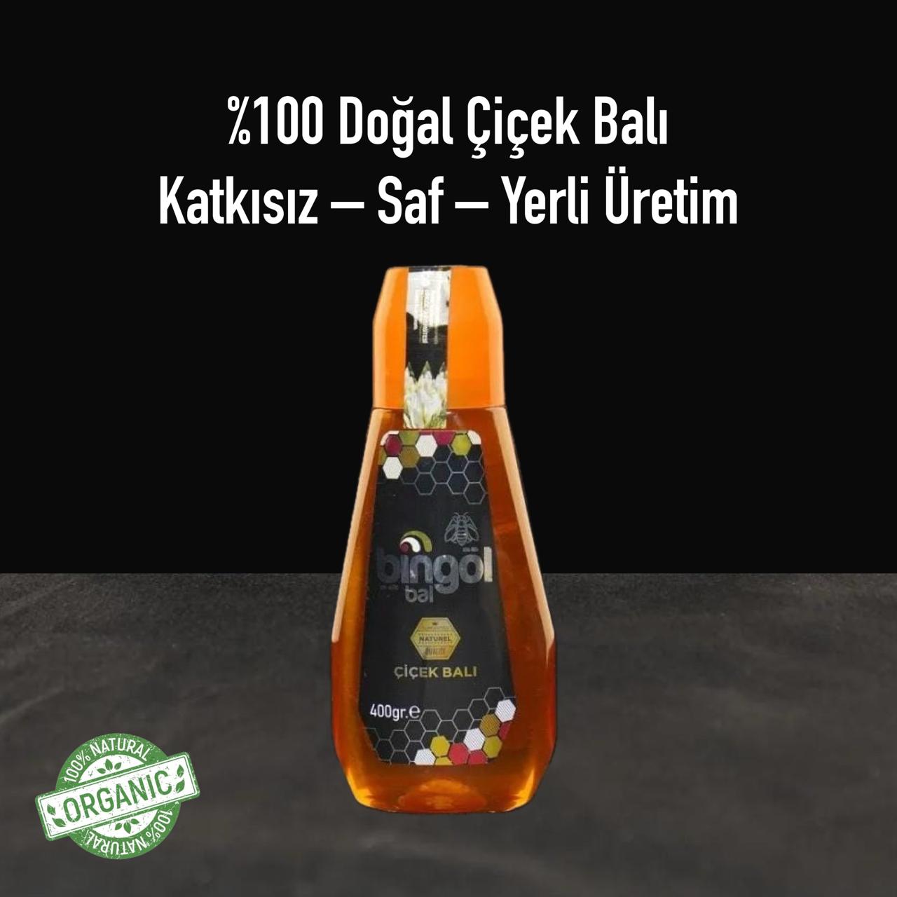 Bingöl Süzme Çiçek Balı Pratik Kapak Naturel 400 gr