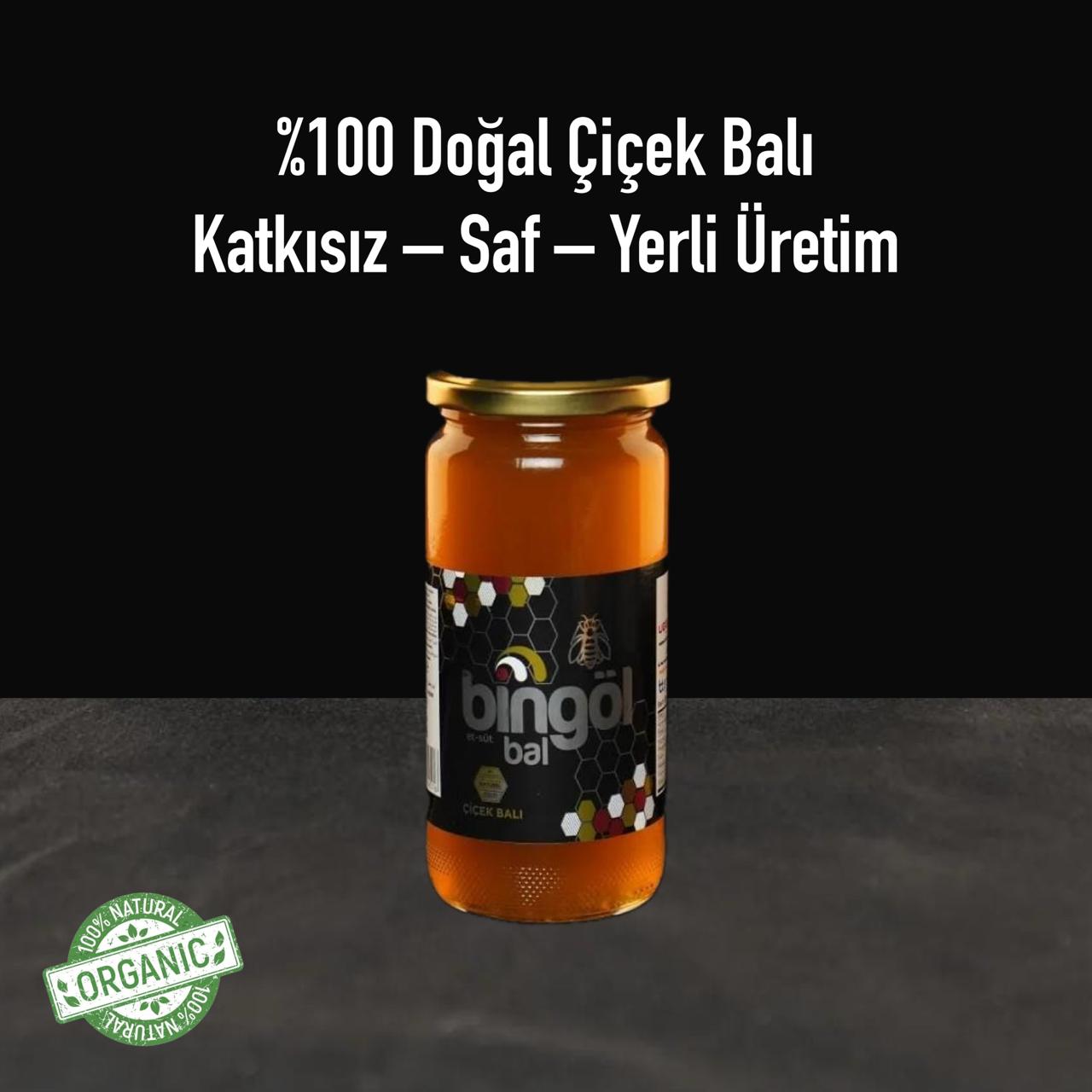 Bingöl Süzme Çiçek Balı Naturel 650 Gr